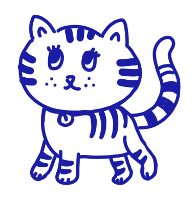 Doodle sketch of a cat