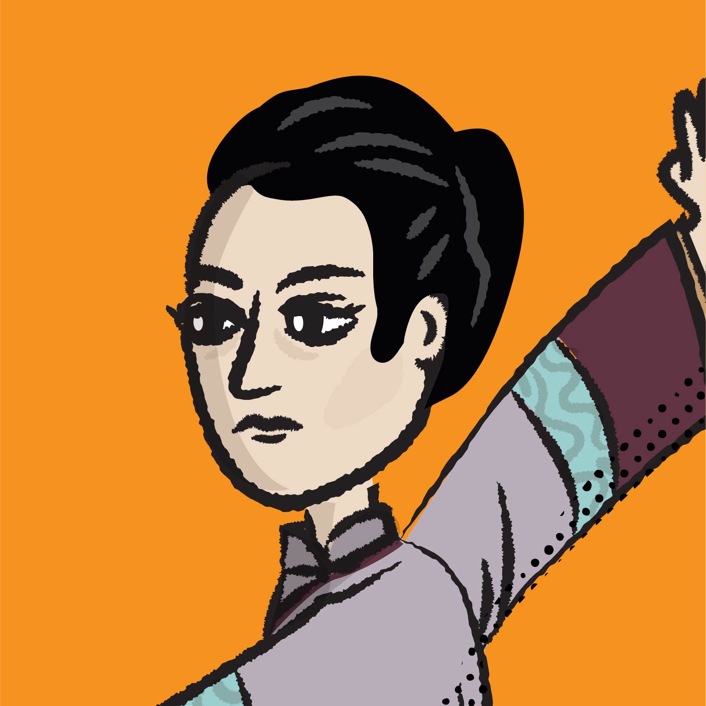 Michelle Yeoh portrait illustration