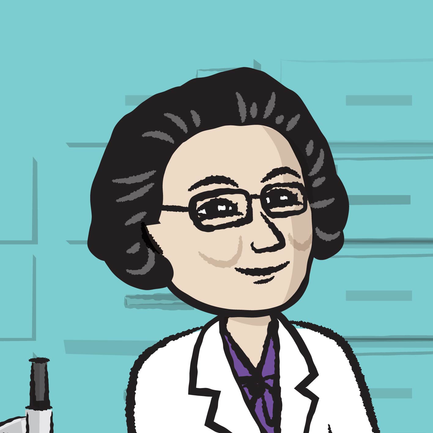 Tu Youyou portrait illustration